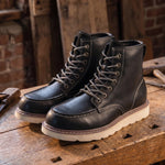 Damiano Leather Moc-Toe Boot