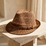 Walter Open-Weave Fedora Hat