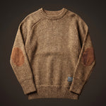 Massimo Elbow-Patch Crewneck Sweater