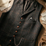 Vicente Tweed Lapelled Waistcoat