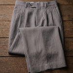 Augusto Linen Pleated Trousers