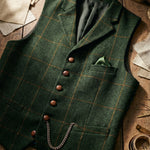 Vicente Tweed Lapelled Waistcoat