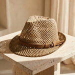 Walter Open-Weave Fedora Hat