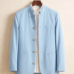 Dante Linen Mandarin Collar Jacket