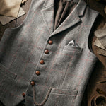 Vicente Tweed Lapelled Waistcoat