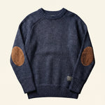 Massimo Elbow-Patch Crewneck Sweater