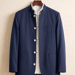 Dante Linen Mandarin Collar Jacket