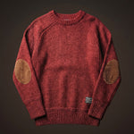 Massimo Elbow-Patch Crewneck Sweater