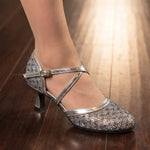 Rafaela Glitter Mesh Heeled Sandal