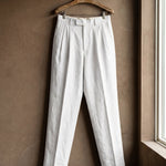 Augusto Linen Pleated Trousers