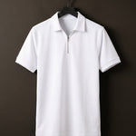 Alberto Cotton Blend Zip Polo