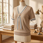 Mirella Tie-Neck Knit Top