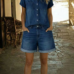 Estefania | Comfortable Denim Shorts Set