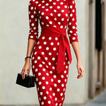 Ruby Turner | Polka Dot Midi Dress For Women