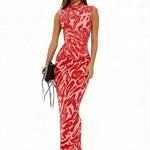Tara Hughes | Leopard Print Bodycon Maxi Dress For Women