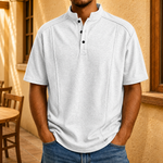 Stand Collar Henley Shirt
