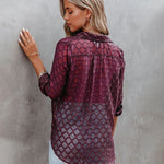 Zeagoo Long Sleeve Button Up Shirt Summer Sheer Tulle Top for Women Casual Loose Business Casual 2026 | Under