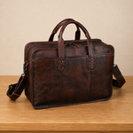 Vintage Leather Laptop Briefcase