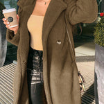 Zeagoo Double-faced Fleece Lapel Breasted Woolen Coat