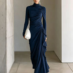 Imogen Wright | High-Neck Draped Maxi Dress For Women