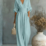 Sophia Merriweather | Wide-Leg Linen Jumpsuit For Women