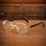 Luxury Rimless Geometric Sunglasses