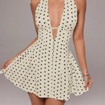 Lucy Wright | Polka Dot Halter Mini Dress For Women