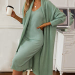 Zeagoo Women's Casual Knitted Cardigan And Sweater Dress Two-Piece Set