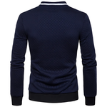 Men's Modern Quilted Zip-Up Bomber Jacket with Contrast Trim