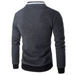 Men's Modern Quilted Zip-Up Bomber Jacket with Contrast Trim