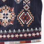 Zeagoo Women's Buttonless Retro Ethnic Style Embroidered Vest Sleeveless Cardigan Crop Top