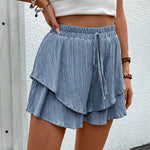 Luisa Draped-Layer Shorts