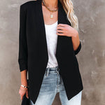 Zeagoo Women's Casual Solid Color Pocket Cardigan Blazer