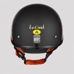 EKON Skull-Graphic Visor Half Helmet