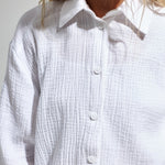 Zeagoo Solid Color Long Sleeve Cotton Crepe Shirt for Women Casual Work Office Loose Fit 2026 | Under