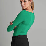 Zeagoo Cutout Long-sleeved Pitted T-shirt Bodysuits