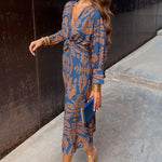 SERENA™ Flattering Comfort Wrap Maxi Dress