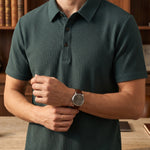 Emilio Cotton-Blend Textured Polo