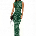 Tara Hughes | Leopard Print Bodycon Maxi Dress For Women