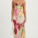 Elise Callahan | Floral Cowl Maxi Dress For Women