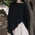 Zeagoo Short Sleeve O Neck Tunic Tops Loose Fit Casual Irregular Hem Tee Shirts