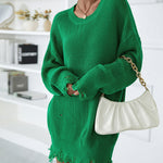 Zeagoo Drop Shoulder Ripped Distressed Sweater Dress for Women Casual Summer Vacation 2026