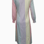 Lily Cooper | Color Block Striped Shirt Dress For Women