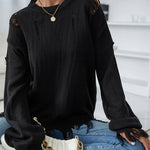 Zeagoo Dropped Shoulder Torn Sweater for Women Casual Work Office Loose Fit 2026 | Under $25