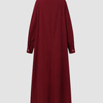 Zeagoo Women's Casual Loose Shirt Dresses Plain Color Stand Up Collar Long Sleeved Cardigan