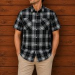 Plaid Button-Up Shirt