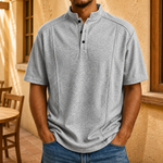 Stand Collar Henley Shirt