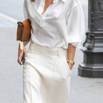 KATHARINE™ | H-LINE SLEEK MIDI SKIRT