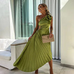 Eya™ | Elegant One-Shoulder Floral Maxi Dress
