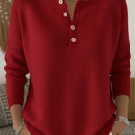 Helena™ | Henley Button-Up Knit Sweater